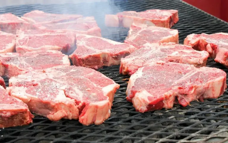 T-bone steaks on the grill