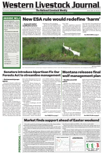 Western Livestock Journal cover, April 21, 2025