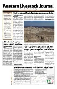 Western Livestock Journal cover, October 13, 2025