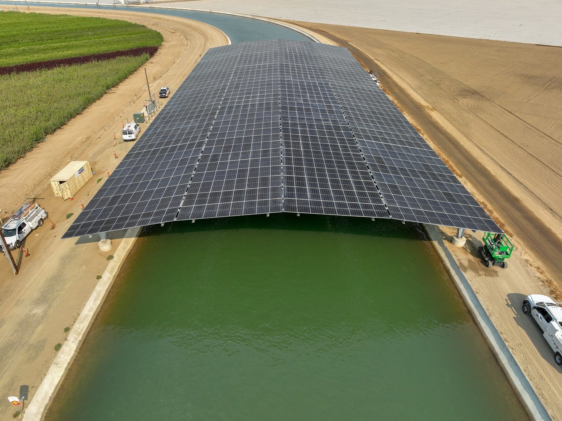 California completes first solar-over-canal project 