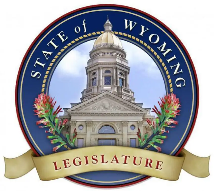 The seal of the State of Wyoming Legislature. The Wyoming House Bill 0090 passed out of committee but was not heard by the whole house