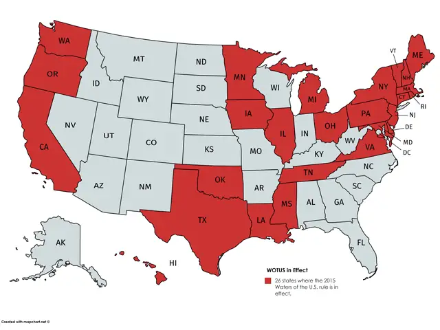 Half the country now comes under jurisdiction of the 2015 Waters of the United States