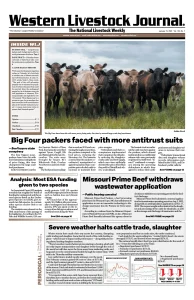 Western Livestock Journal cover, January 15, 2024