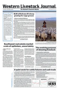 Western Livestock Journal cover, January 16, 2023