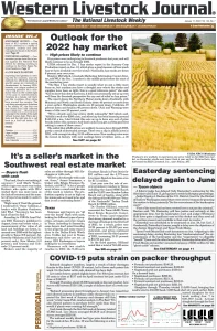 Western Livestock Journal cover, January 17, 2022