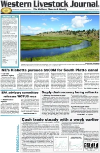 Western Livestock Journal cover, January 24, 2022