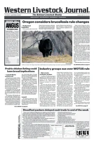 Western Livestock Journal cover, January 30, 2023
