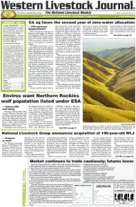 Western Livestock Journal cover, March 07, 2022