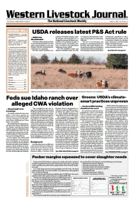 Western Livestock Journal cover, March 11, 2024