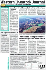 Western Livestock Journal cover, March 14, 2022