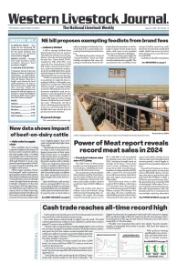 Western Livestock Journal cover, March 31, 2025