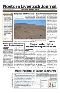 Western Livestock Journal cover, April 07, 2025