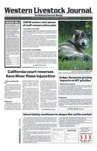 Western Livestock Journal cover, April 14, 2025