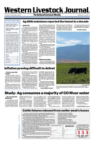 Western Livestock Journal cover, April 22, 2024