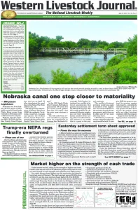 Western Livestock Journal cover, April 25, 2022