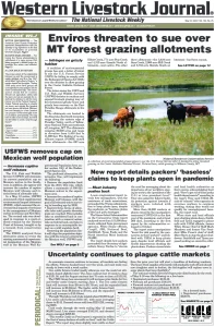 Western Livestock Journal cover, May 23, 2022