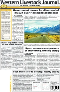 Western Livestock Journal cover, July 11, 2022