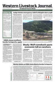Western Livestock Journal cover, July 14, 2025