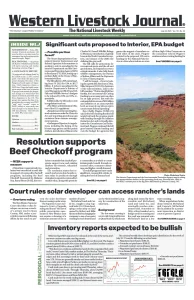 Western Livestock Journal cover, July 24, 2023