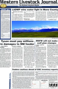 Western Livestock Journal cover, July 25, 2022