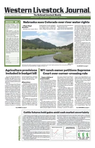 Western Livestock Journal cover, July 28, 2025