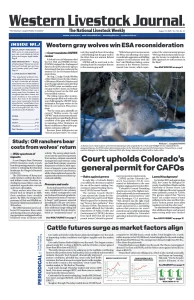Western Livestock Journal cover, August 11, 2025