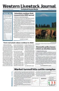 Western Livestock Journal cover, August 12, 2024