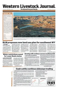 Western Livestock Journal cover, August 28, 2023