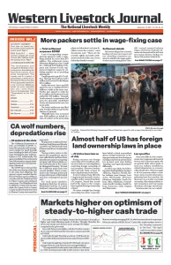 Western Livestock Journal cover, September 16, 2024