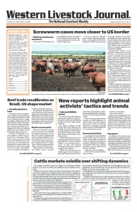 Western Livestock Journal cover, September 29, 2025