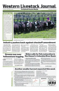 Western Livestock Journal cover, October 02, 2023