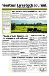 Western Livestock Journal cover, October 06, 2025