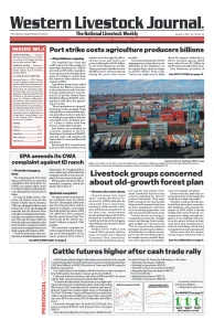 Western Livestock Journal cover, October 07, 2024