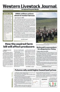 Western Livestock Journal cover, October 14, 2024