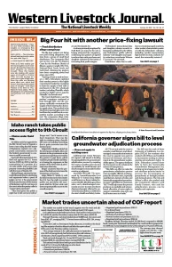 Western Livestock Journal cover, October 23, 2023