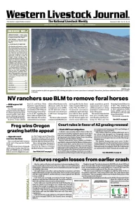 Western Livestock Journal cover, November 06, 2023