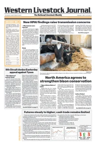 Western Livestock Journal cover, November 11, 2024