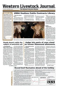 Western Livestock Journal cover, December 12, 2022