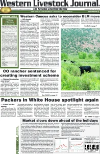 Western Livestock Journal cover, December 20, 2021