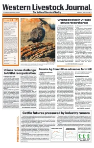 Western Livestock Journal cover, September 21, 2026
