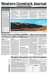 Western Livestock Journal cover, September 28, 2026